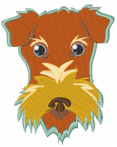 Terrier Head Machine Embroidery Design
