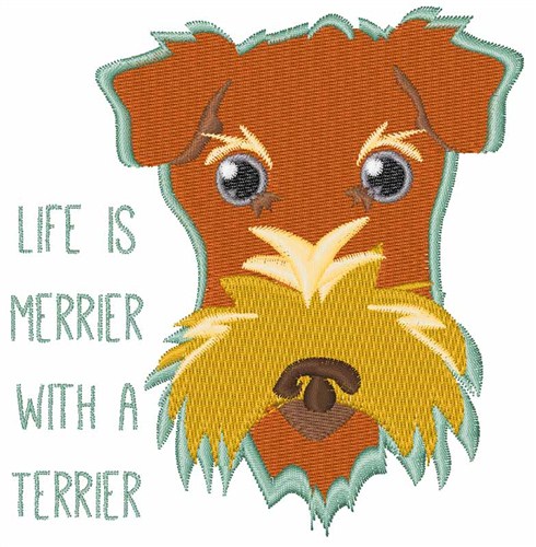 Merrier Terrier Machine Embroidery Design