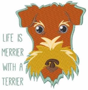 Picture of Merrier Terrier Machine Embroidery Design