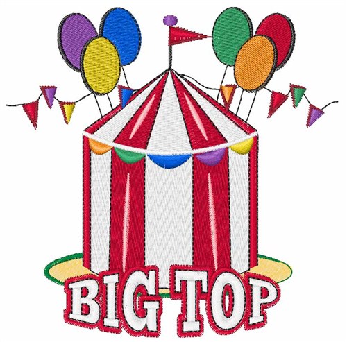 Big Top Tent Machine Embroidery Design