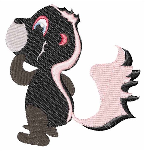 Skunk Animal Machine Embroidery Design