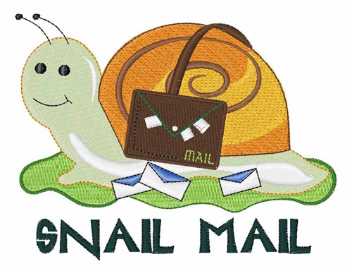Snail Mail Machine Embroidery Design