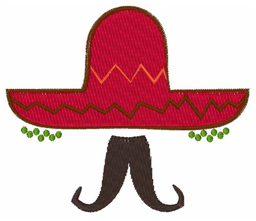Sombrero Hat Machine Embroidery Design