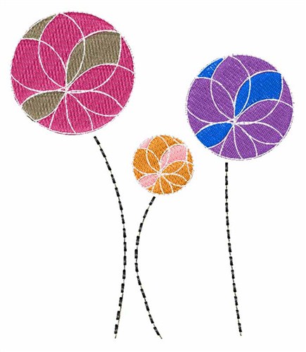 Flower Circles Machine Embroidery Design