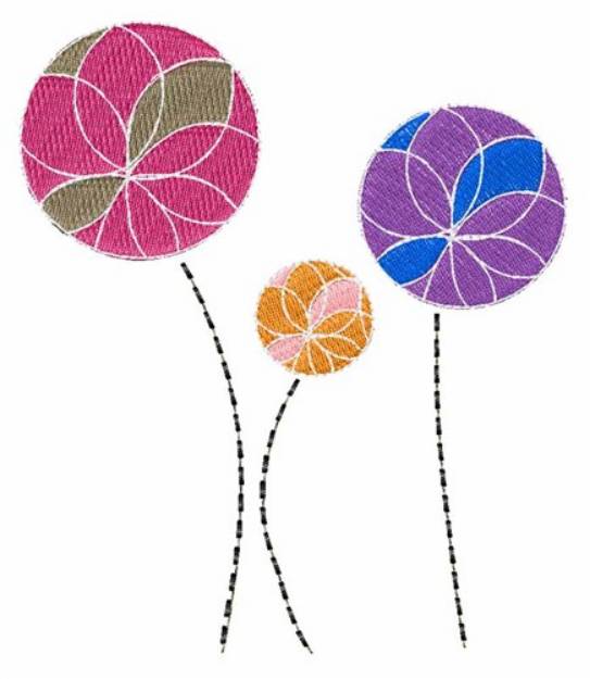Picture of Flower Circles Machine Embroidery Design