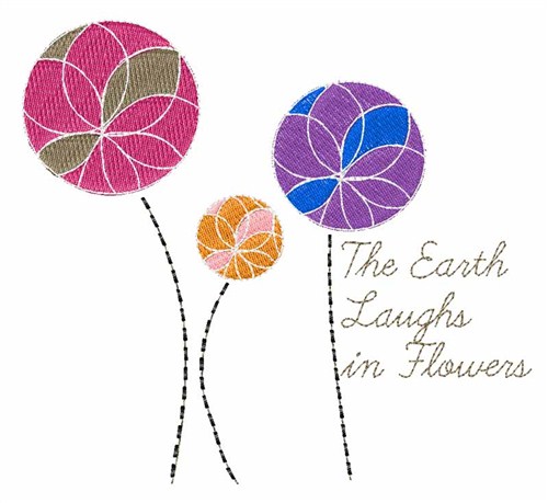 Flower Laugh Machine Embroidery Design