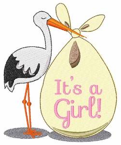 Picture of Girl Announcement Machine Embroidery Design