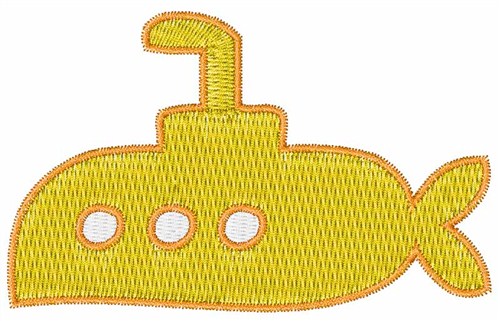 Submarine Boat Machine Embroidery Design