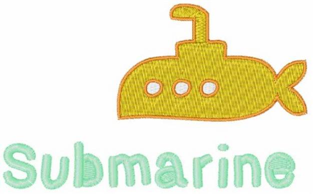 Picture of Submarine Boat Machine Embroidery Design