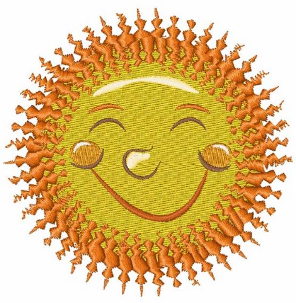 Picture of Smiley Sun Machine Embroidery Design
