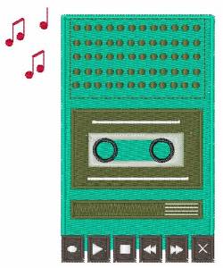 Picture of Cassette Player Machine Embroidery Design