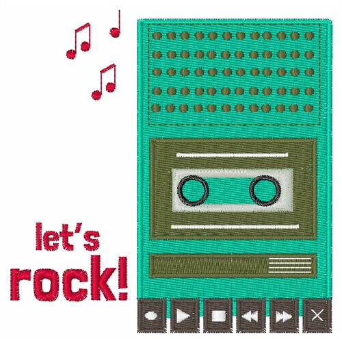 Lets Rock Machine Embroidery Design