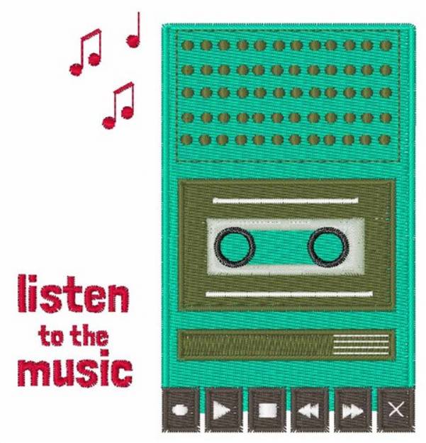 Picture of Listen to the Music Machine Embroidery Design