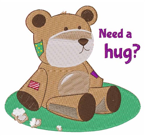 Need a Hug Machine Embroidery Design