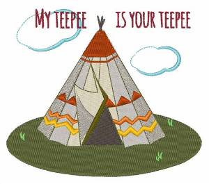 Picture of Teepee Home Machine Embroidery Design