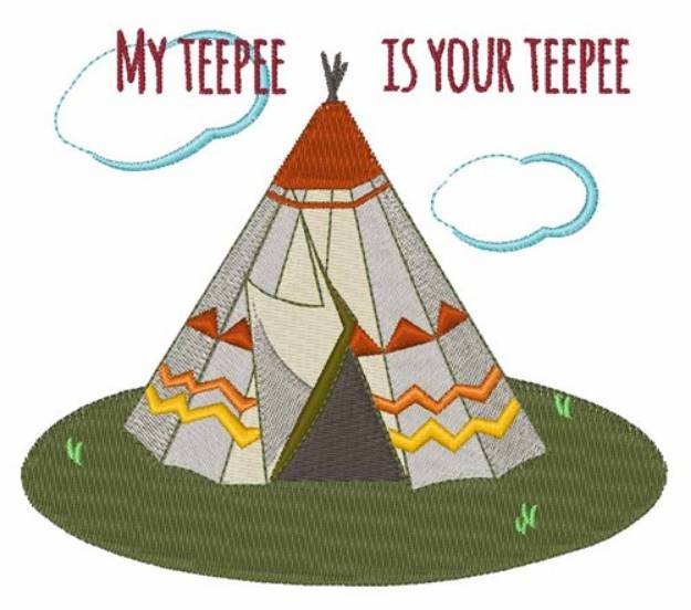 Picture of Teepee Home Machine Embroidery Design