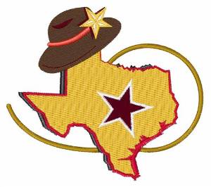 Picture of Texas Map Machine Embroidery Design
