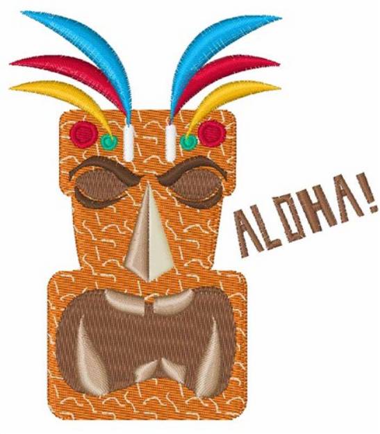 Picture of Tiki Aloha Machine Embroidery Design