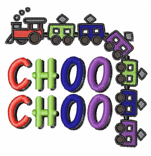 Choo Choo Train Machine Embroidery Design