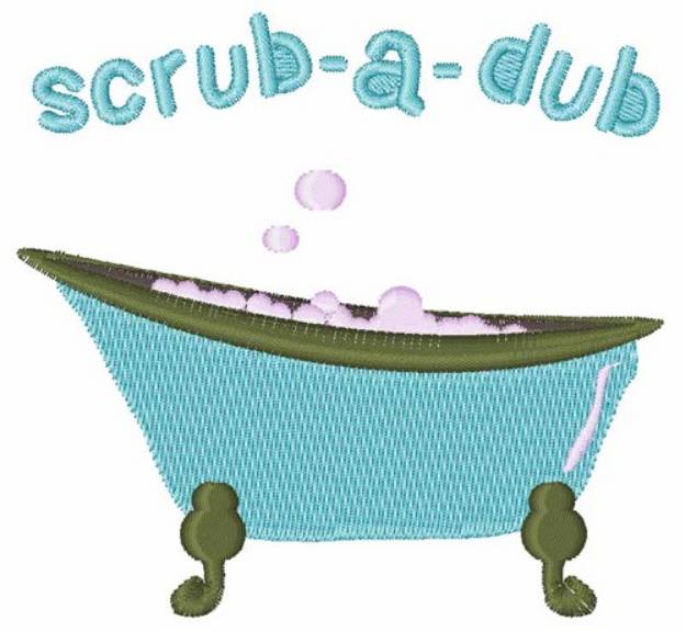 Picture of Scrub-a-dub Tub Machine Embroidery Design