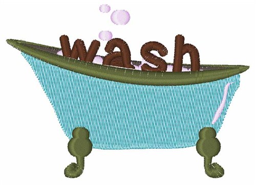 Wash Bath Machine Embroidery Design