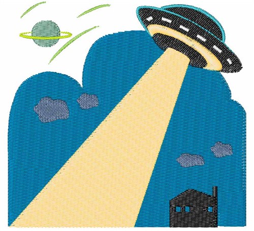 Space UFO Machine Embroidery Design