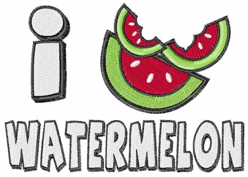Watermelon Love Machine Embroidery Design