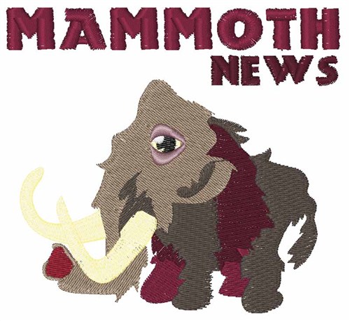 Mammoth News Machine Embroidery Design