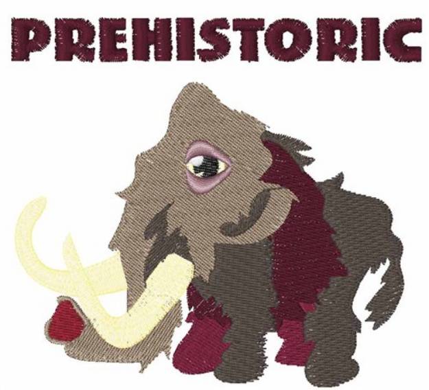 Picture of Prehistoric Mammoth Machine Embroidery Design