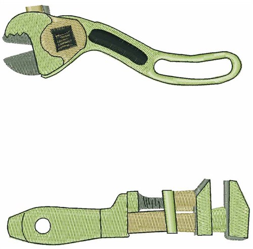 Wrench Tools Machine Embroidery Design