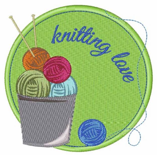 Picture of Knitting Love Machine Embroidery Design