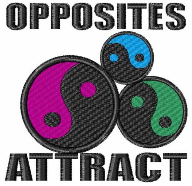 Picture of Opposites Attract Machine Embroidery Design