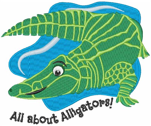 All About Alligators Machine Embroidery Design