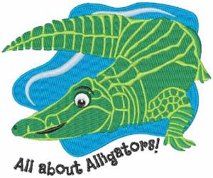 Picture of All About Alligators Machine Embroidery Design