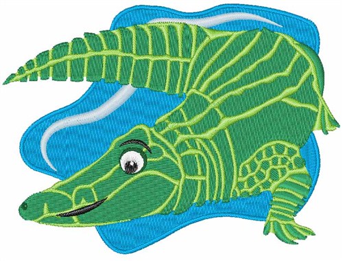 Alligator Swamp Machine Embroidery Design