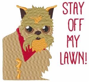 Picture of Off My Lawn Machine Embroidery Design