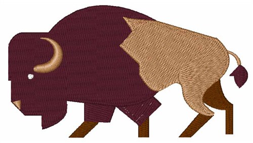 Buffalo Bison Machine Embroidery Design
