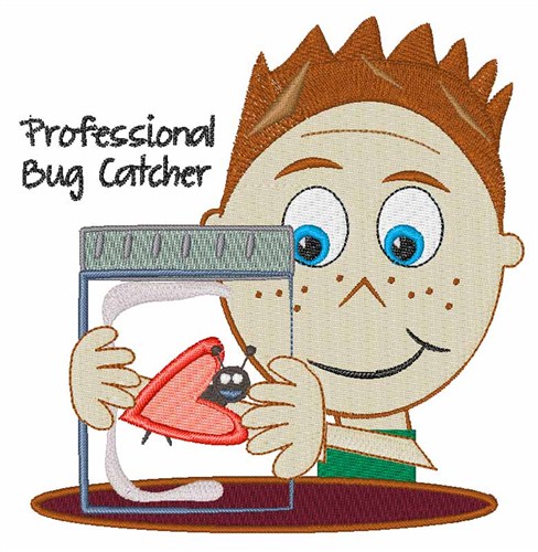 Professional Bug Catcher Machine Embroidery Design