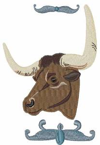 Picture of Long Horn Machine Embroidery Design