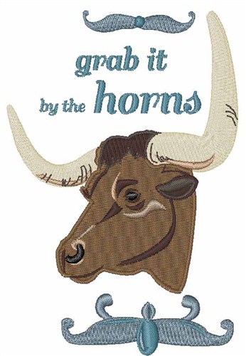Grab Horns Machine Embroidery Design
