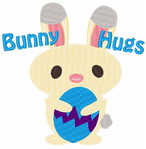 Bunny Hugs Machine Embroidery Design