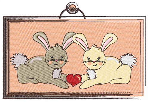 Rabbit Picture Machine Embroidery Design