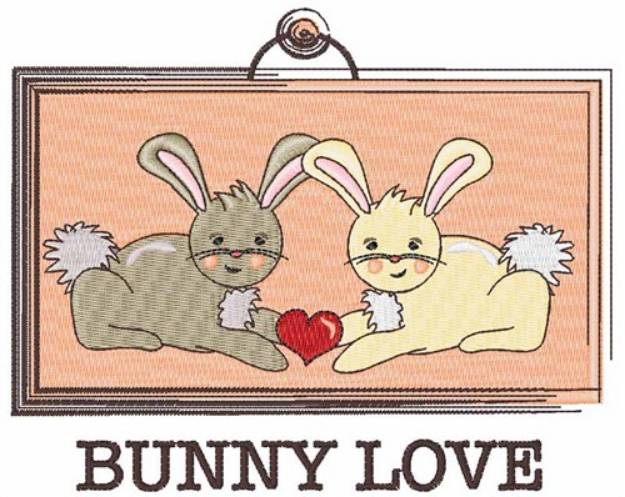 Picture of Bunny Love Machine Embroidery Design