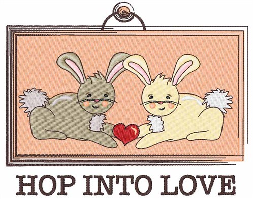 Hop into Love Machine Embroidery Design