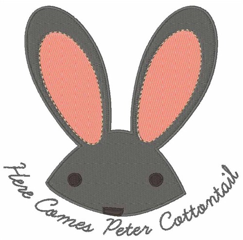 Peter Cottontail Machine Embroidery Design