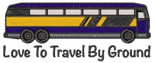 Travel by Ground Machine Embroidery Design