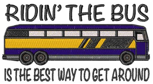 Ridin the Bus Machine Embroidery Design