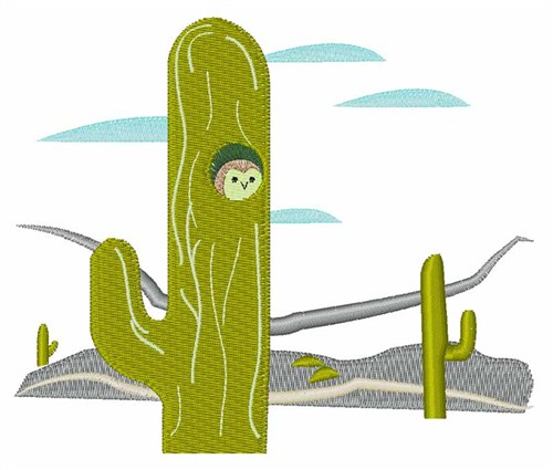 Desert Cactus Machine Embroidery Design