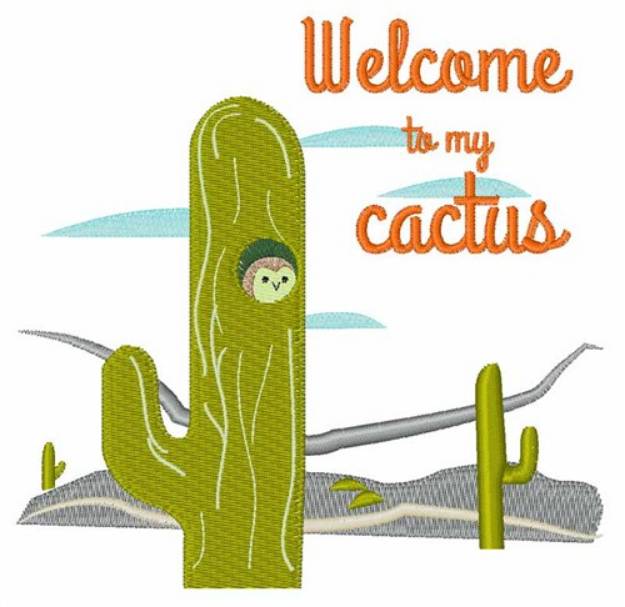 Picture of Welcome to my Cactus Machine Embroidery Design
