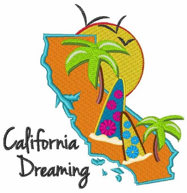 Picture of California Dreaming Machine Embroidery Design